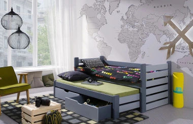 Ausziehbett, Kinderbett, Doppelbett MATI - Kubuk Moebel